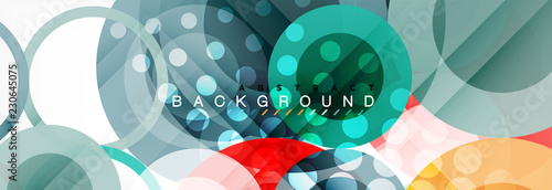 Abstract colorful geometric composition - multicolored circle background