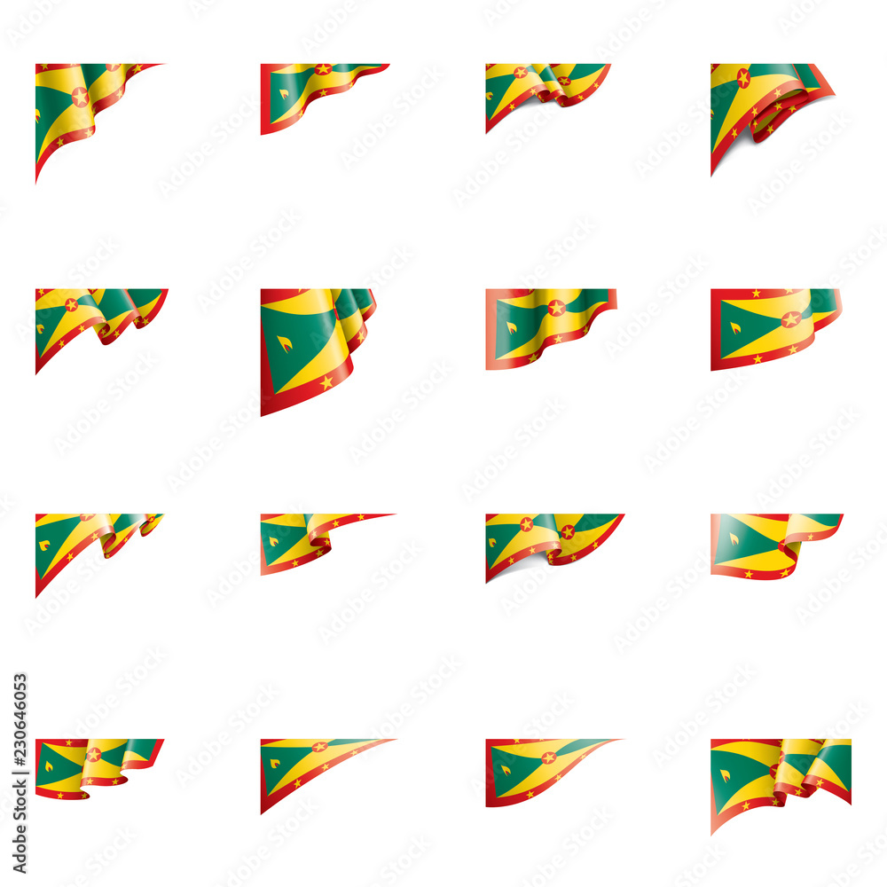 Grenada flag, vector illustration on a white background