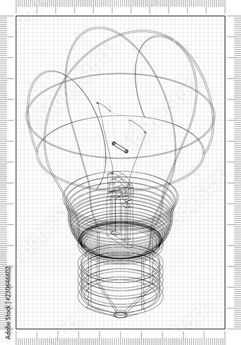 light bulb Architect blueprint 