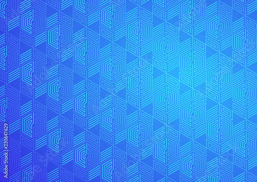 Technological Blue Background.Isometric background with gradient