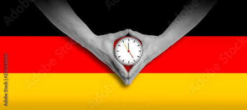 diamond hand gesture with german flag photo