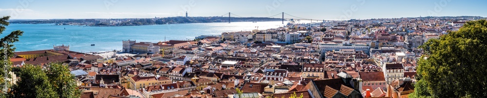Lisbon Portugal viewed from the Fernandina Wall
