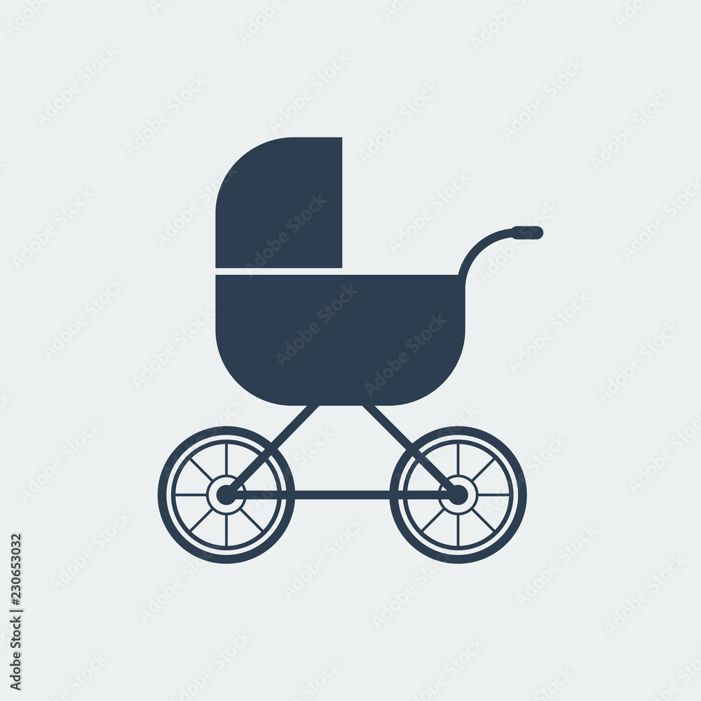 Baby carriage icon.Vector Illustration Baby carriage icon.Vector Illustration