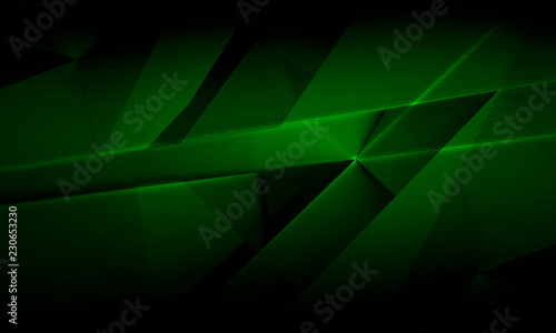 Abstract dark green background, polygonal brushed texture