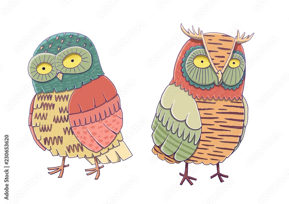 Obraz premium cute owl character