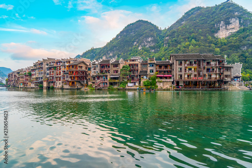 Beautiful scenery of the ancient city of Zhenyuan..