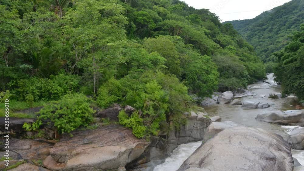 Timelapse HD video of Mexican river in remote place in the jungle.