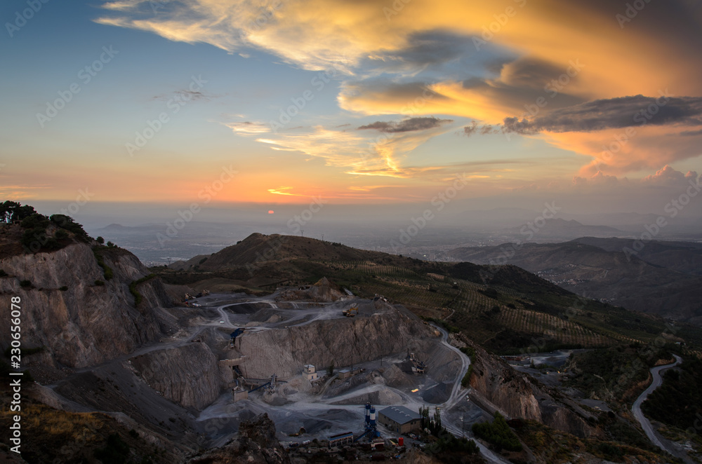 Sunset over Granada, Andalusia, Spain