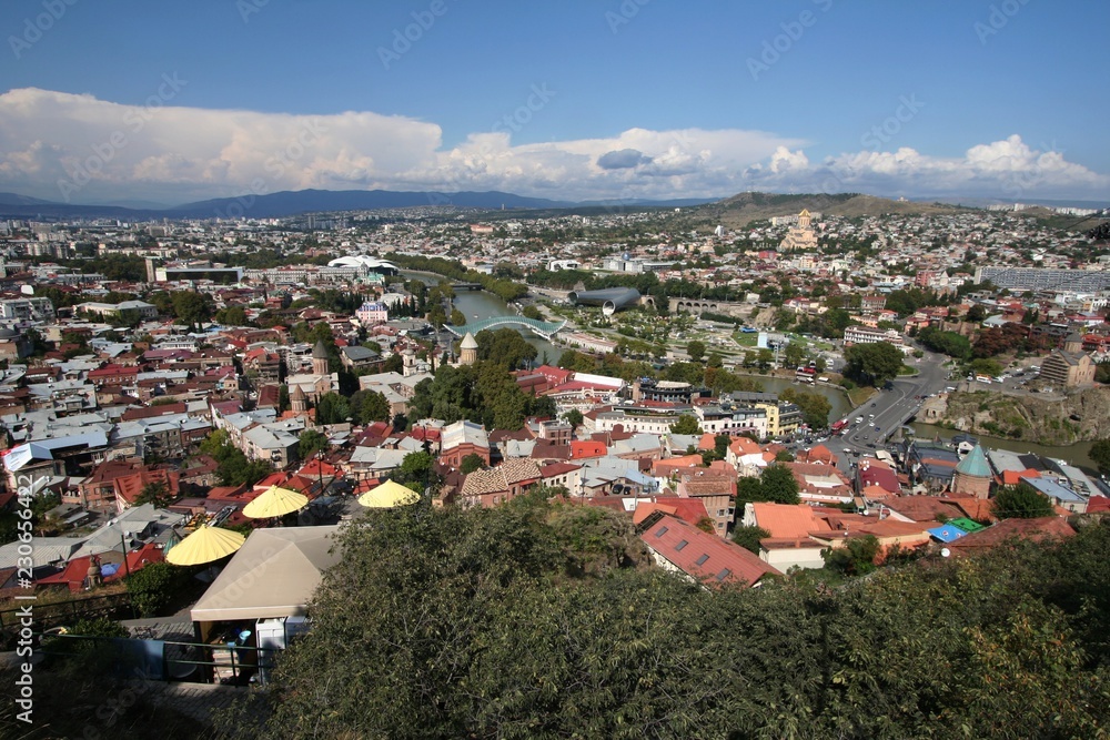 Fototapeta premium View of Tbilisi from Narikala fortress