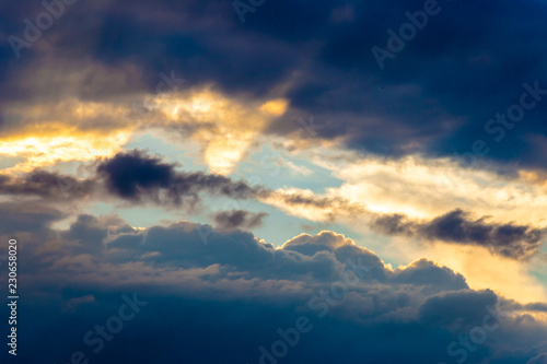 Blue sky in sunset at twilight dramatic sky with cloud at sunset at twilight © NARANAT STUDIO