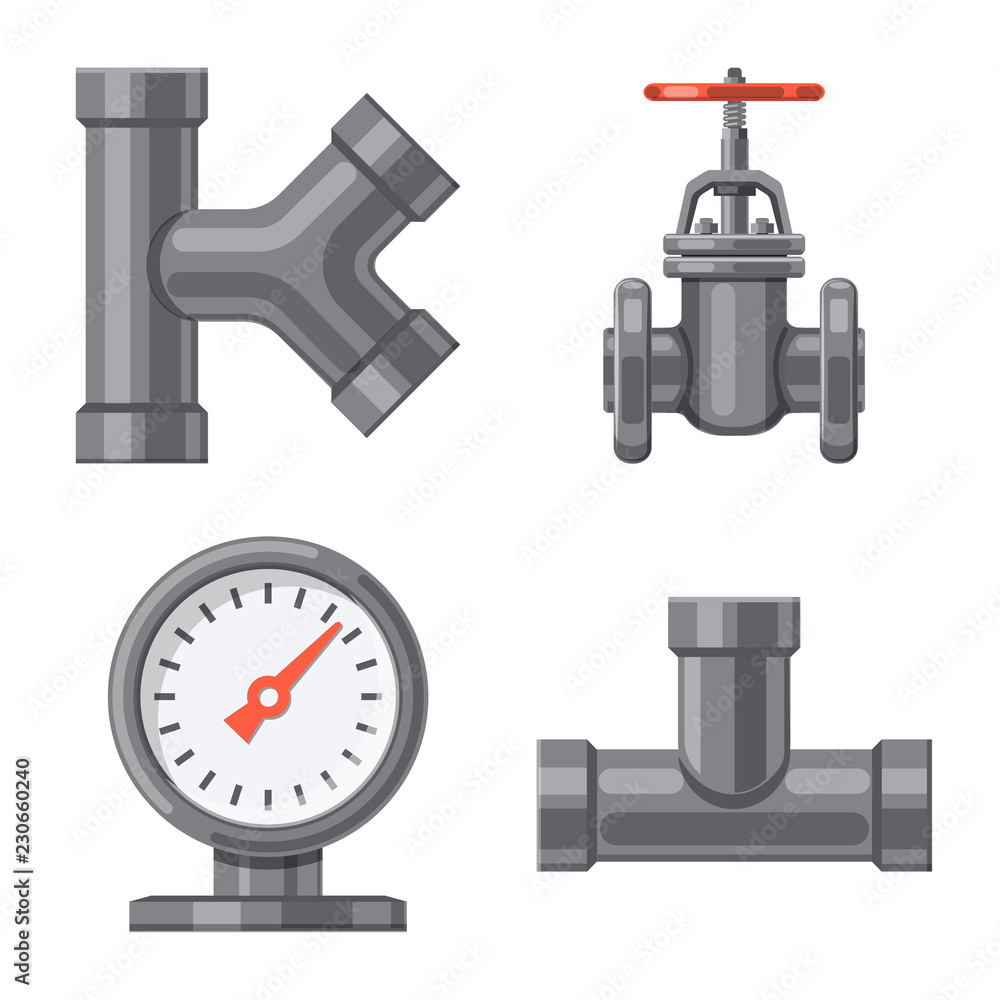 Vector design of pipe and tube symbol. Collection of pipe and pipeline stock vector illustration. Vector design of pipe and tube symbol. Collection of pipe and pipeline stock vector illustration.