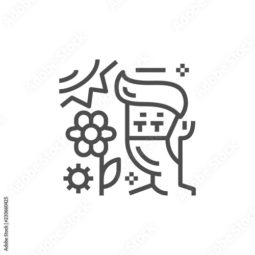 Simple allergy icon. Premium medicine symbol.Health vector illustrations. Line medical sign.