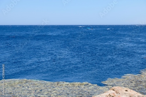 Blue Hole lagoon on Red Sea  Sinai coast in Egypt.