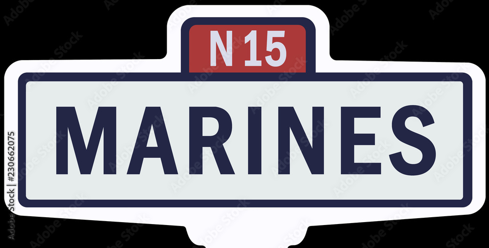 MARINES - Ancien panneau entrée d'agglomération MARINES - Ancien panneau entrée d'agglomération