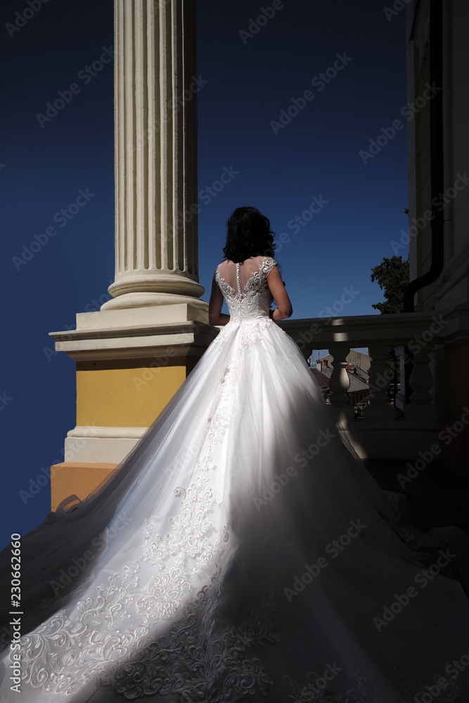 woman is preparing for wedding. Happy bride before wedding. Wonderful bridal gown. Beautiful wedding dresses in boutique. Elegant wedding salon is waiting for bride. Dreams come true. Future life woman is preparing for wedding. Happy bride before wedding. Wonderful bridal gown. Beautiful wedding dresses in boutique. Elegant wedding salon is waiting for bride. Dreams come true. Future life