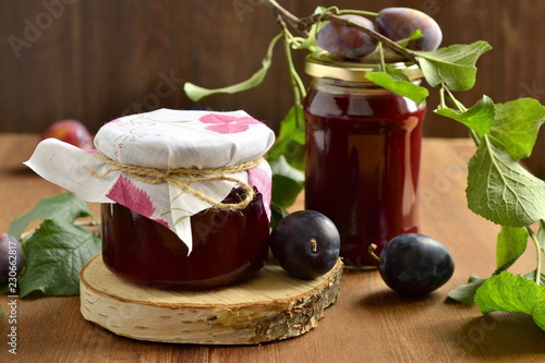 Homemade plum jam