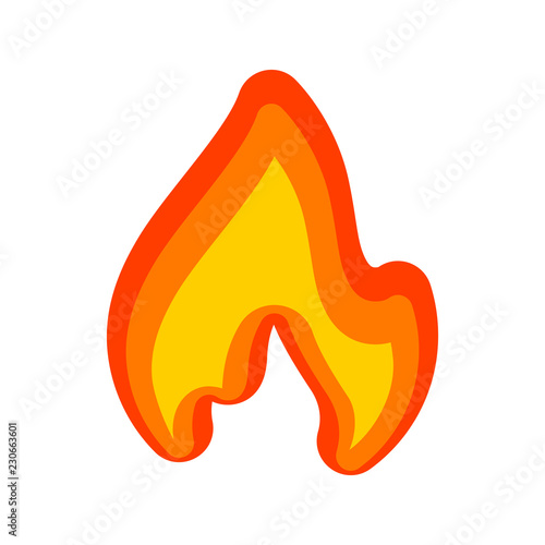 Fire flames, red yellow art new icon