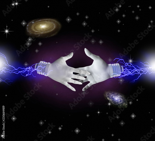 Fototapeta Naklejka Na Ścianę i Meble -  Handshake in space