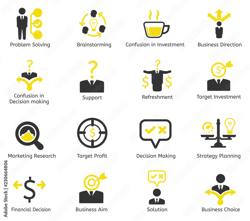 Fototapeta premium Ceo and HR business vector icons