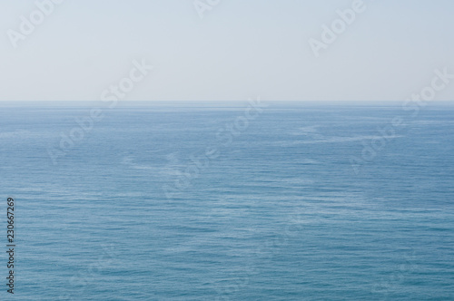 Landscape overlooking the calm blue sea