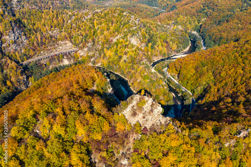 Jiului Valley Hunedoara Transylvania Romania aerial view photo