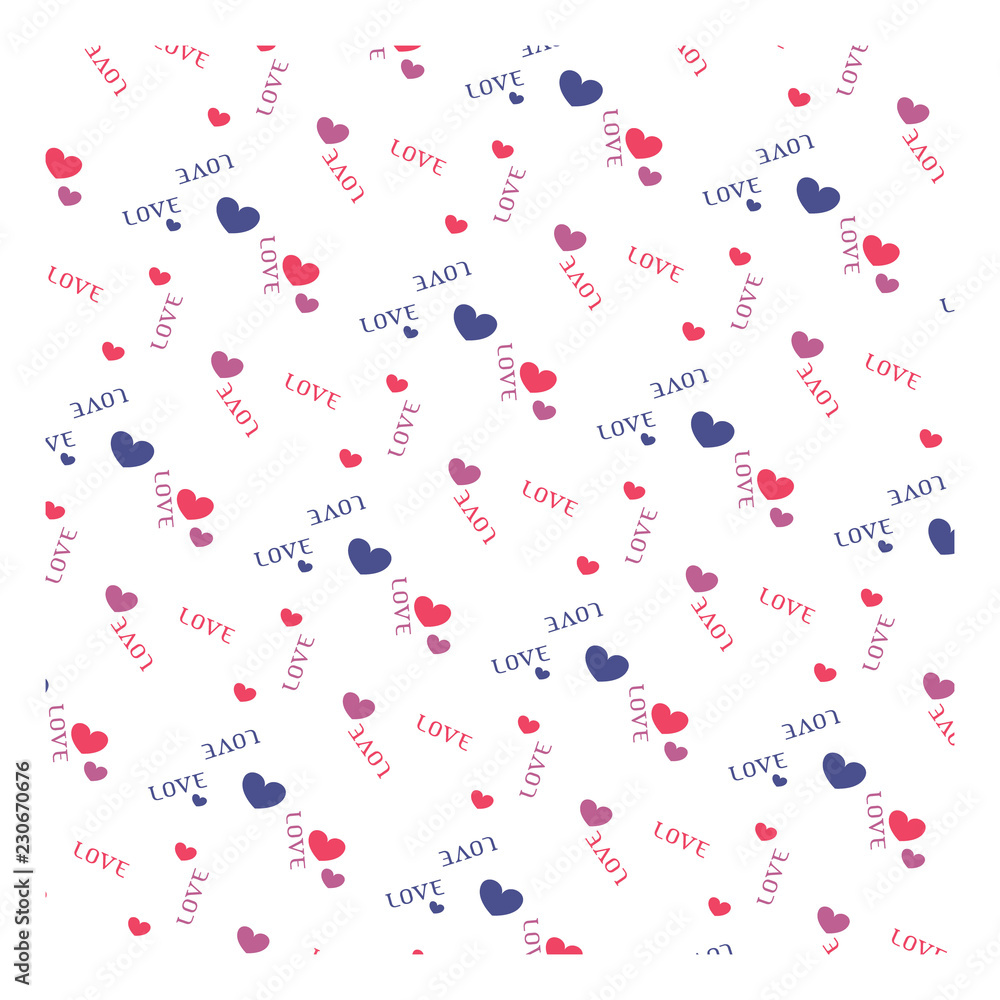 Simple repeating pattern Love and hearts Simple repeating pattern Love and hearts