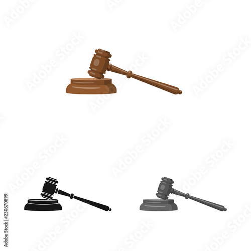 Vector illustration of law and lawyer symbol. Set of law and justice stock symbol for web.
