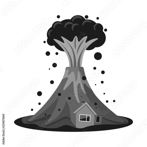 Vector illustration of natural and disaster symbol. Collection of natural and risk stock vector illustration.