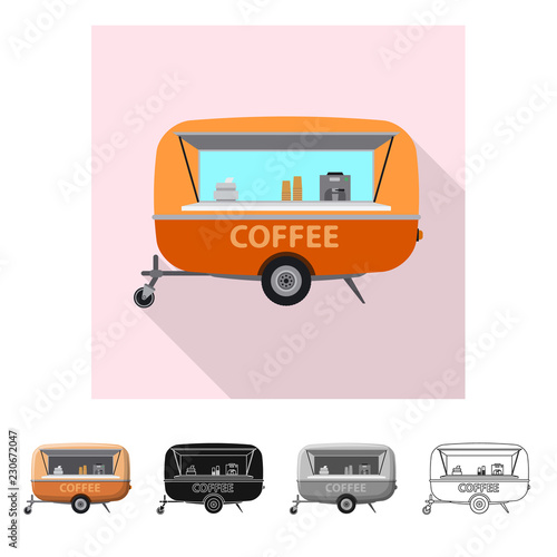 Isolated object of market and exterior logo. Collection of market and food stock symbol for web.