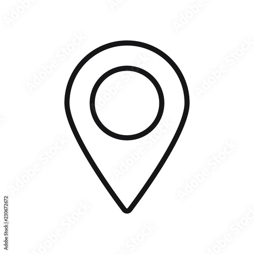 Free Download Pin map icon vector. Line location pinpoint symbol.  - GFXLoad