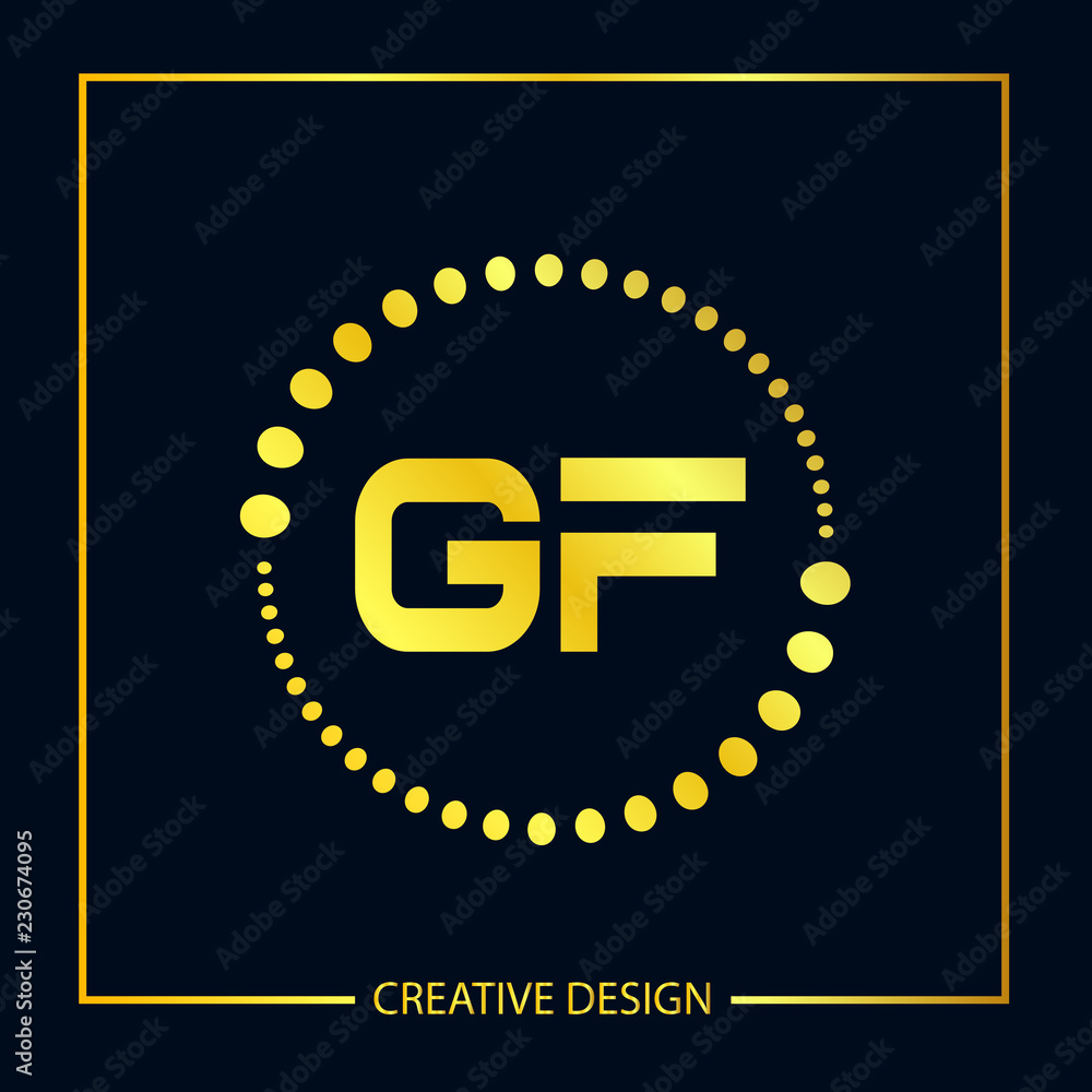 Fototapeta premium Initial Letter GF Logo Template Design