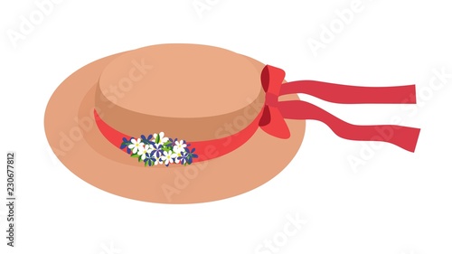 women's hat, vector drawing