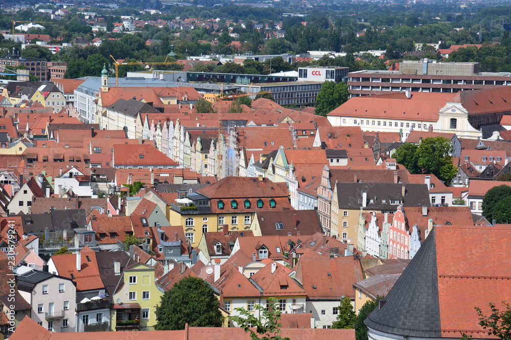 View in the city of LANDSHUT, Bavaria, region Franconia, Germany
