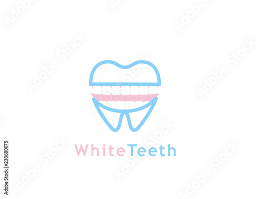 White teeth logo - illustration