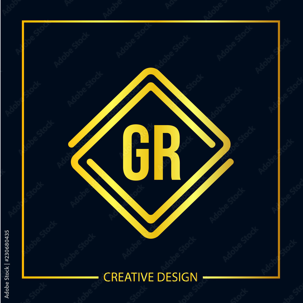 Initial Letter GR Logo Template Design Initial Letter GR Logo Template Design
