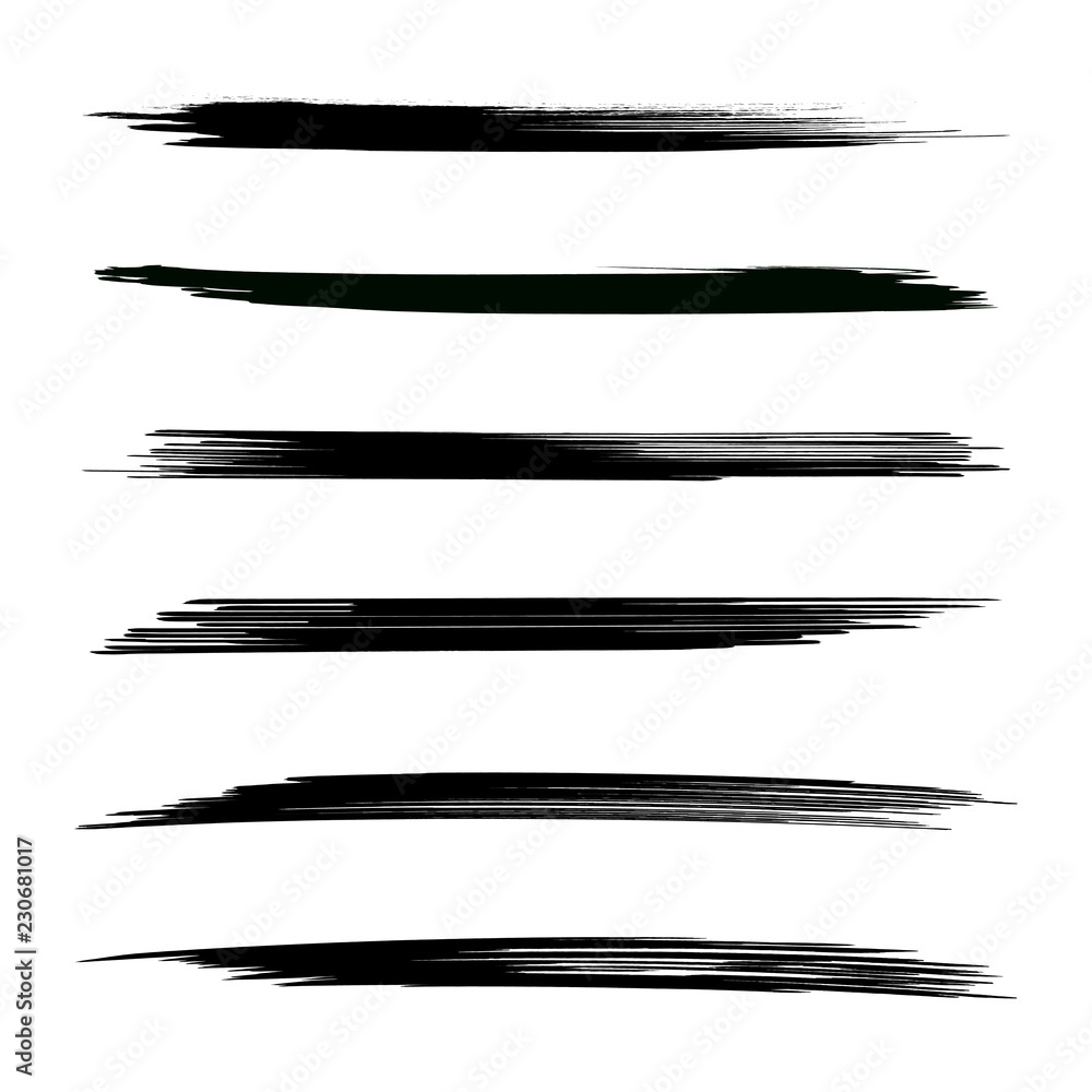 Vector set of grunge brush strokes. Black vector brush strokes collection. Black paint spots vector set Vector set of grunge brush strokes. Black vector brush strokes collection. Black paint spots vector set