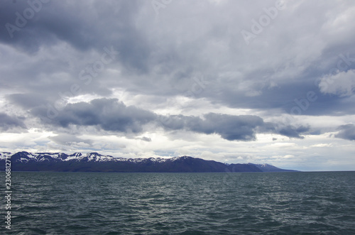North coast of Iceland on the shores of Skjalfandi Shaky bay near Husavik in Iceland