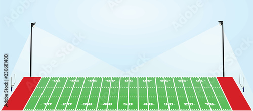 American football field. vector illustration