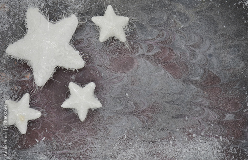 Christmas card ice stars