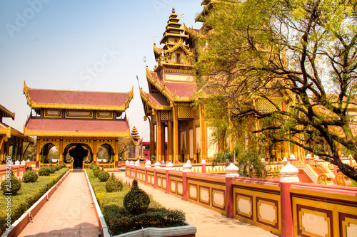Amazing golden temple in Bagan, a historical site in Myanmar 