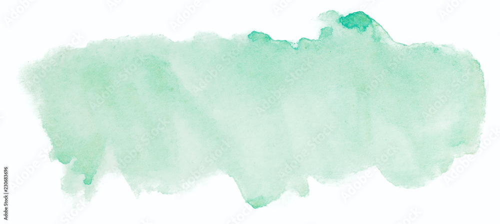 green watercolor texture - obrazy, fototapety, plakaty 
