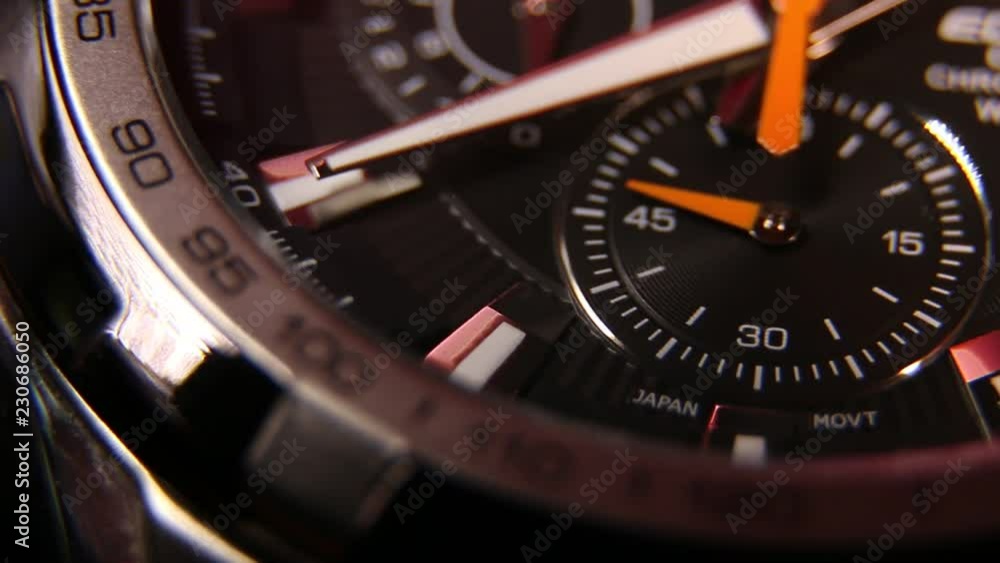 Chronograph tactical watch in operation Chronograph tactical watch in operation