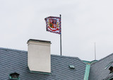  Prague Castle - Flag of the president (Presidential standard). It is the official residence of the President of the Czech Republic.