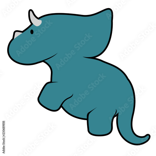 Isolated cute dinosaur cartoon character. Vector illustration design
