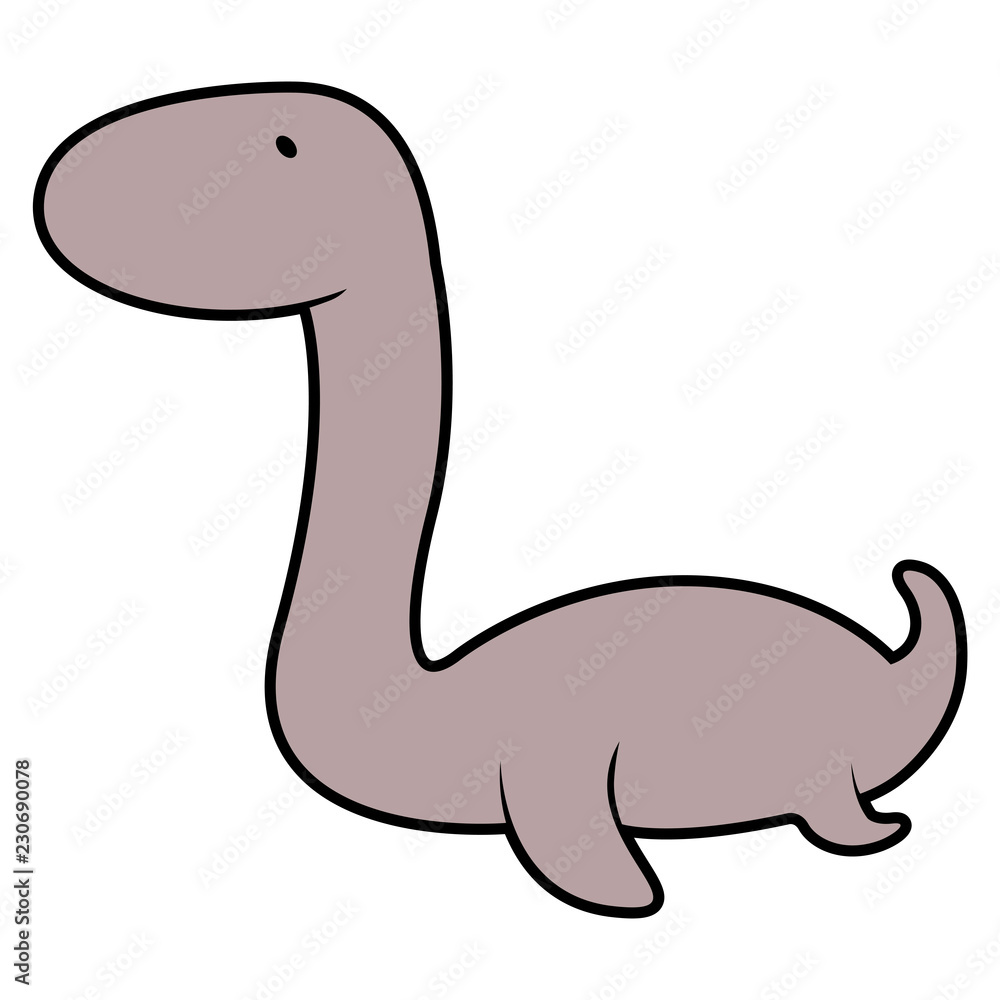 Isolated cute dinosaur cartoon character. Vector illustration design