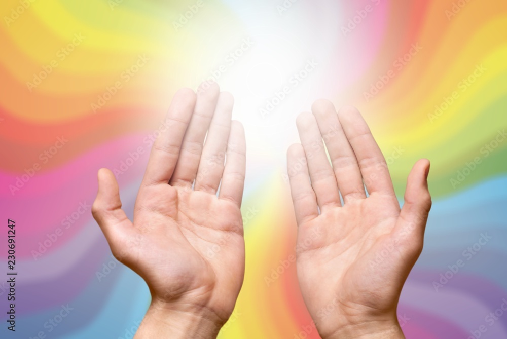 Human hands holding flash light on background Human hands holding flash light on background