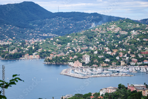 Cityscape of Rapallo from Sant'Ambrogio, Zoagli