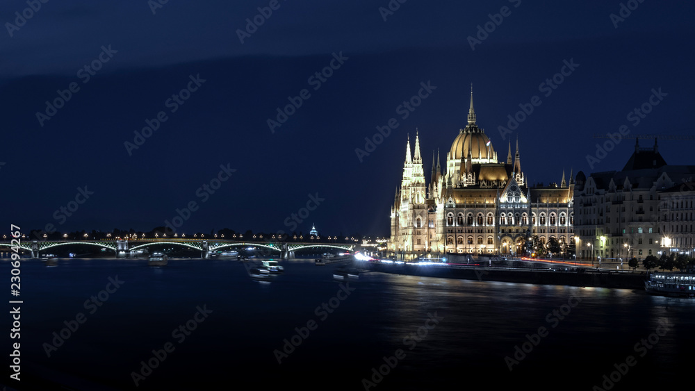 view of Budapest at night