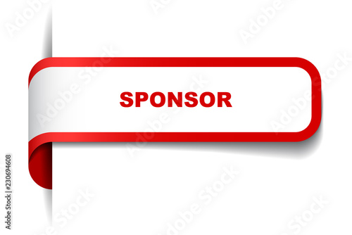 red vector banner sponsor