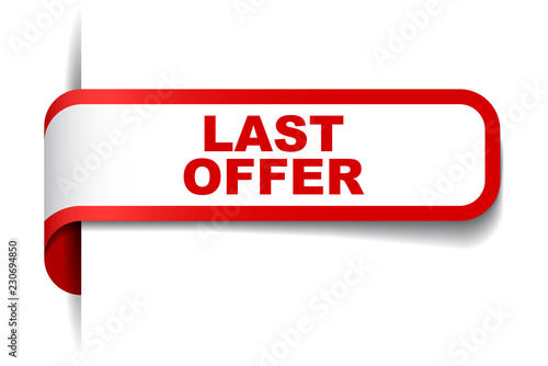 red vector banner last offer